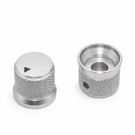 Gałka potencjometru aluminiowa 17x16 mm na oś 6 mm srebrna