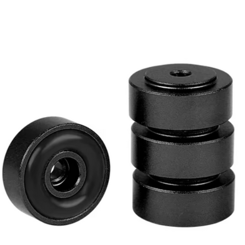 Nóżki / stopki audio aluminiowe 20 mm antywibracyjne czarne – komplet 4 szt.