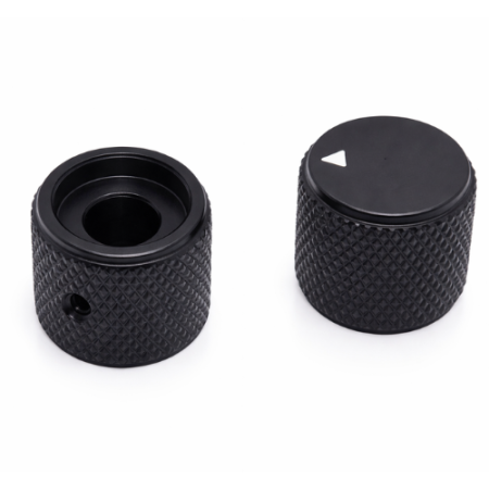 Gałka potencjometru aluminiowa 15,5x15 mm na oś 6 mm czarna