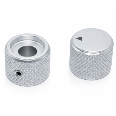 Gałka potencjometru aluminiowa 15,5x15 mm na oś 6 mm srebrna