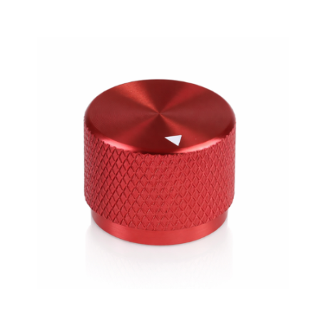 Gałka potencjometru aluminiowa 20x15,5 mm na oś 6 mm czerwona